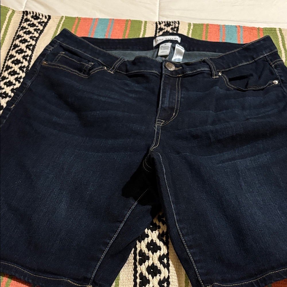 Lane Bryant Dark Indigo Denim Jean Shorts